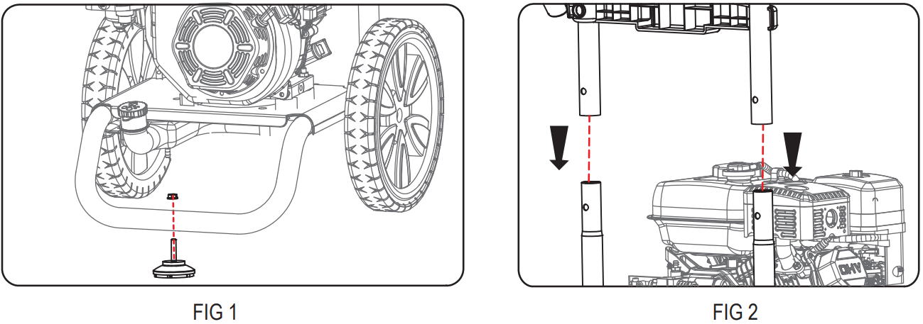 DuroMax XP2700PWS Gasoline Pressure Washer - Install Handle