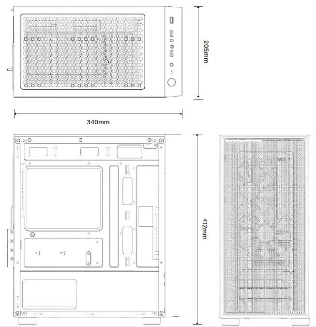 OVERSTEEL AERIS Gaming PC Case - TECHNICAL SPECIFICATIONS