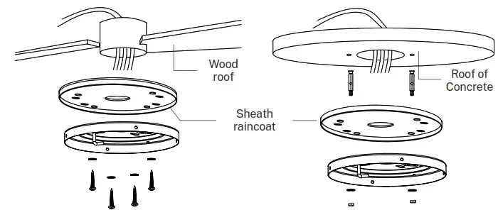 CREATE WINDCALM PATIO DC Outdoor Ceiling Fan DC Motor - BRACKET