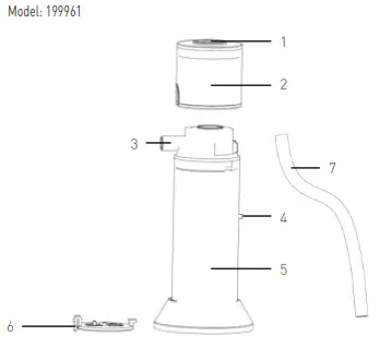 HENDI 199961 Smoke Infuser -Main parts of the product