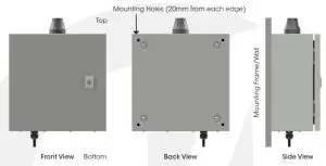 MATelec FPC-30120 SMS Alarm Status Communicator - Mounting Holes