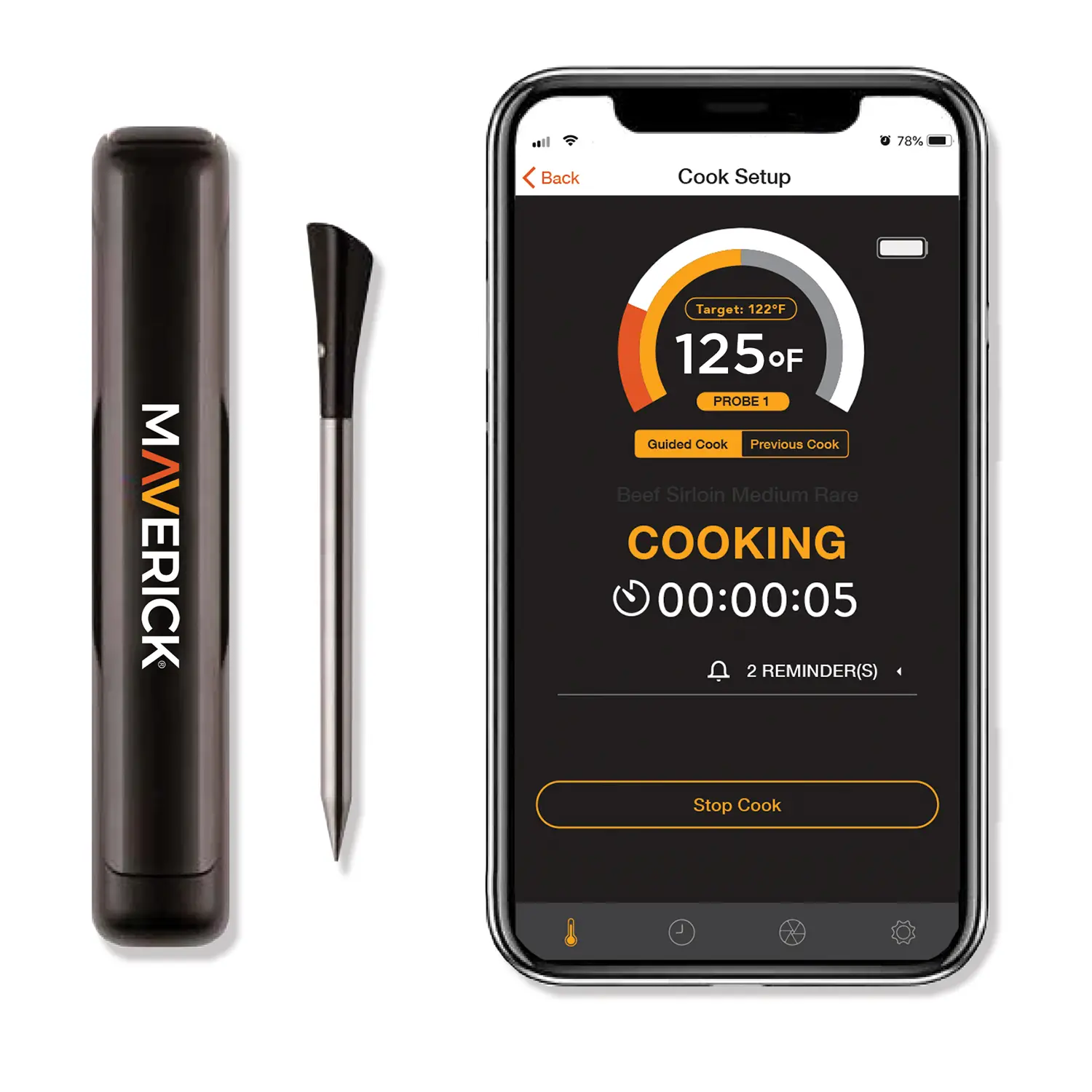 MAVERICK BT-30 Bluetooth Stake Truly Wireless Intelligent Food Thermometer image
