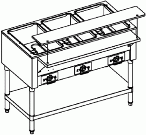 SENTINEL PA0200 Electric Hot Food Table - cutting boardwn