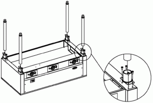 SENTINEL PA0200 Electric Hot Food Table - floor upside down