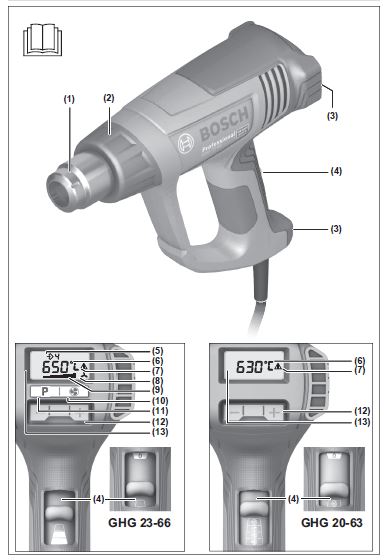 BOSCH GHG20-63 GHG Professional Heat Gun fig1