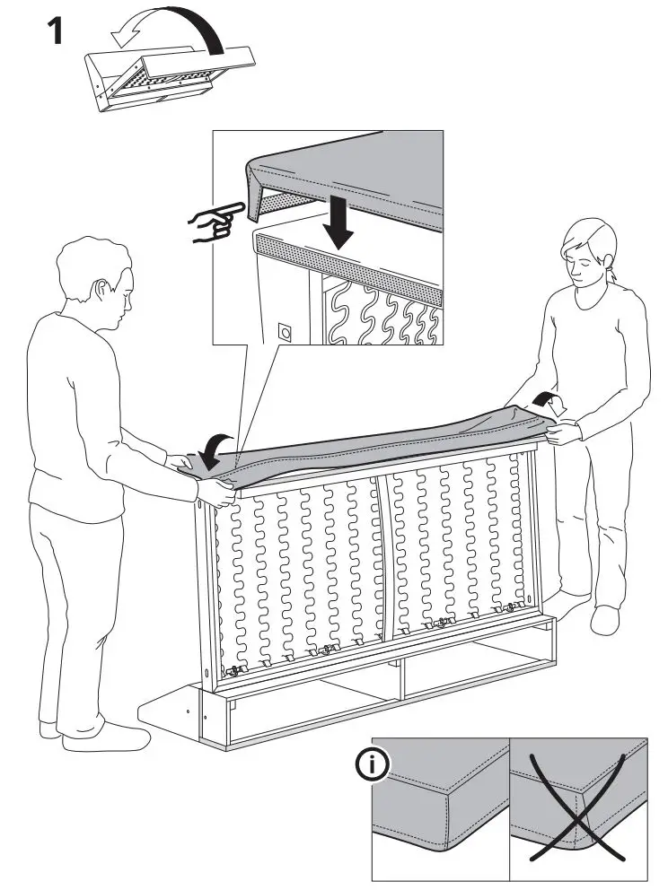 IKEA GRÖNLID 2 Sofa Instruction Manual - Assembly 1