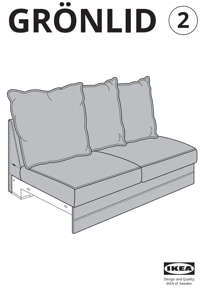 IKEA GRÖNLID 2 Sofa Instruction Manual