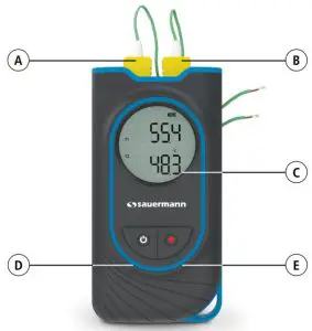 sauermann Si-TT3 Dual Input Thermometer - description