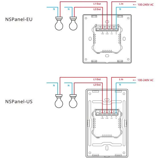 SONOFF NSPanel V1.1 Smart Scene Wall Switch- Wiring