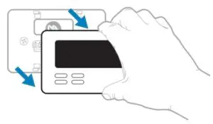 Fig 3 Remove the old thermostat’s faceplate
