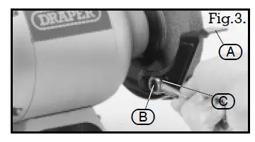 DRAPER GHD150 150mm Heavy Duty Bench Grinder 3