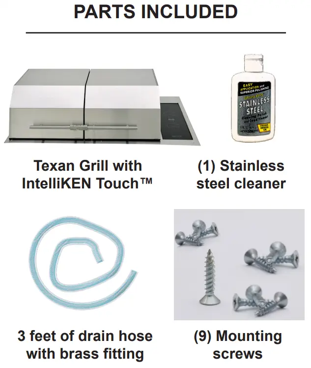 KENYON 145416 Texan Built In Electric Grill with Intelliken Touch 240v-PARTS