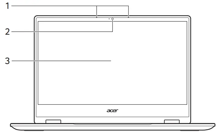acer CP314 1H Chromebook Spin Laptop - Front view