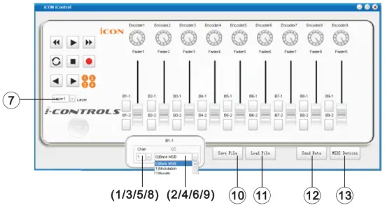iCON i Controls Multi Controls with Joystick USB MIDI Controller - app2