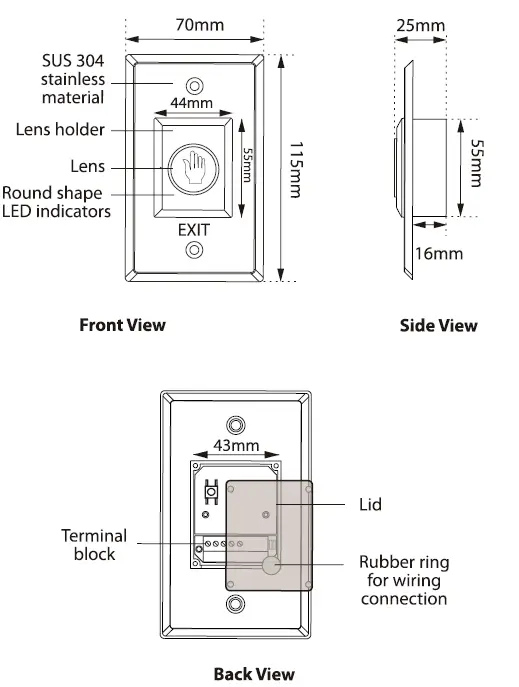 ZKTECO-TLEB101-R-Touchless-Exit-Button-3