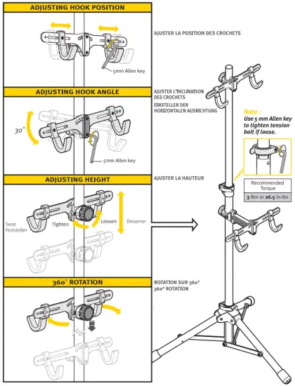 TOPEAK Twoup Tuneup Bike Stand - instalation3