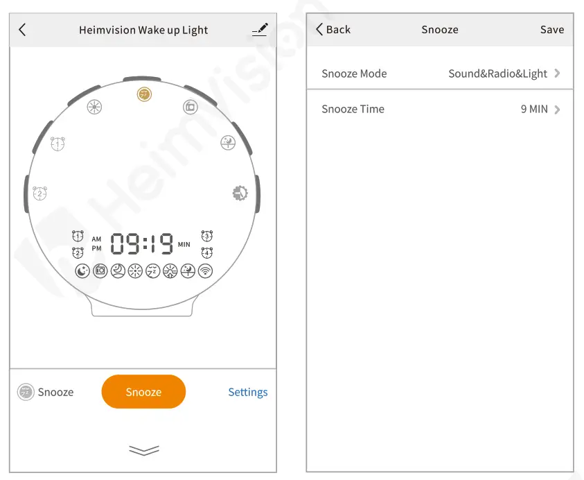 HeimVision Smart Wake-up Light - alarm 2