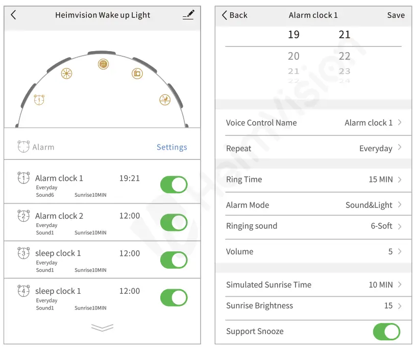 HeimVision Smart Wake-up Light - up light