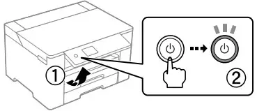 EPSON WF-7310 Series WorkForce Pro Wireless Wide-Format Printer - control panel