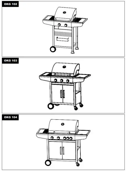 Qlima OKG 102 Dual Fuel Barbecue Gas 4 Burner and Charcoal - figure 1