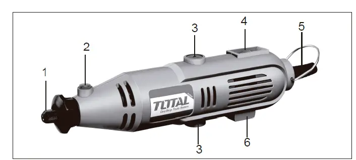 TOTAL TOOLS TG501032 130W Mini Grinder fig 1