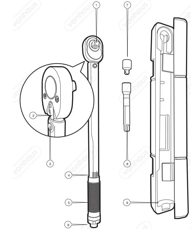 VonHaus--Torque-Wrench-with-Reducer-&-Extension-Bar-fig1