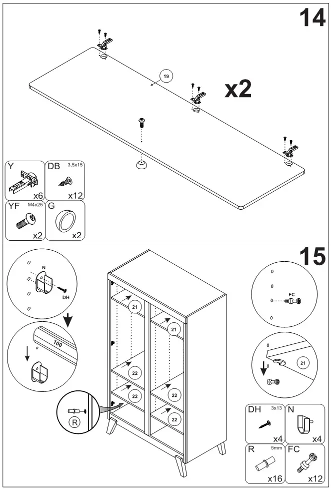 BOPITA Mila Wardrobe - Assembly 7