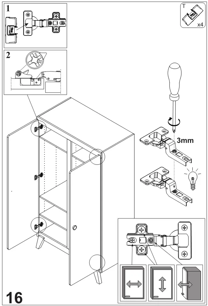 BOPITA Mila Wardrobe - Assembly 8
