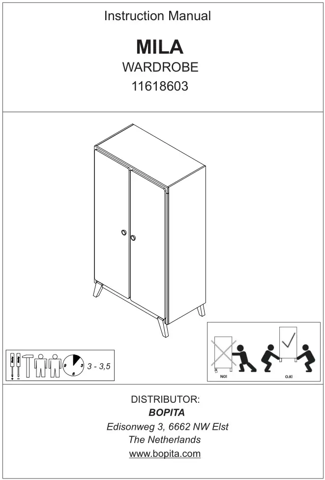 BOPITA Mila Wardrobe Instruction Manual
