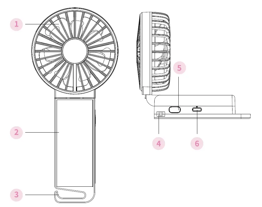 ROYCHE-BT21-Dual-Blade-Handy-Fan-fig-1