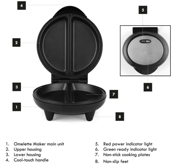 Weight Watchers Omelette Maker - Description of Parts