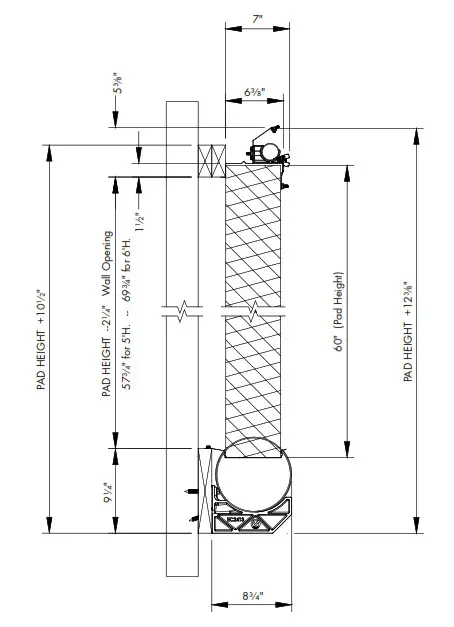 Munters CB Evaporative Cooling System - Dimensions