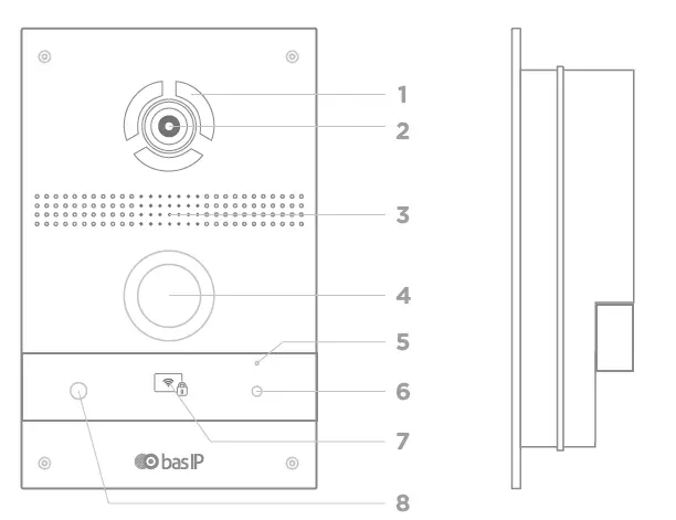 bas-IP AV-08FB Individual Entrance Panel fig 2