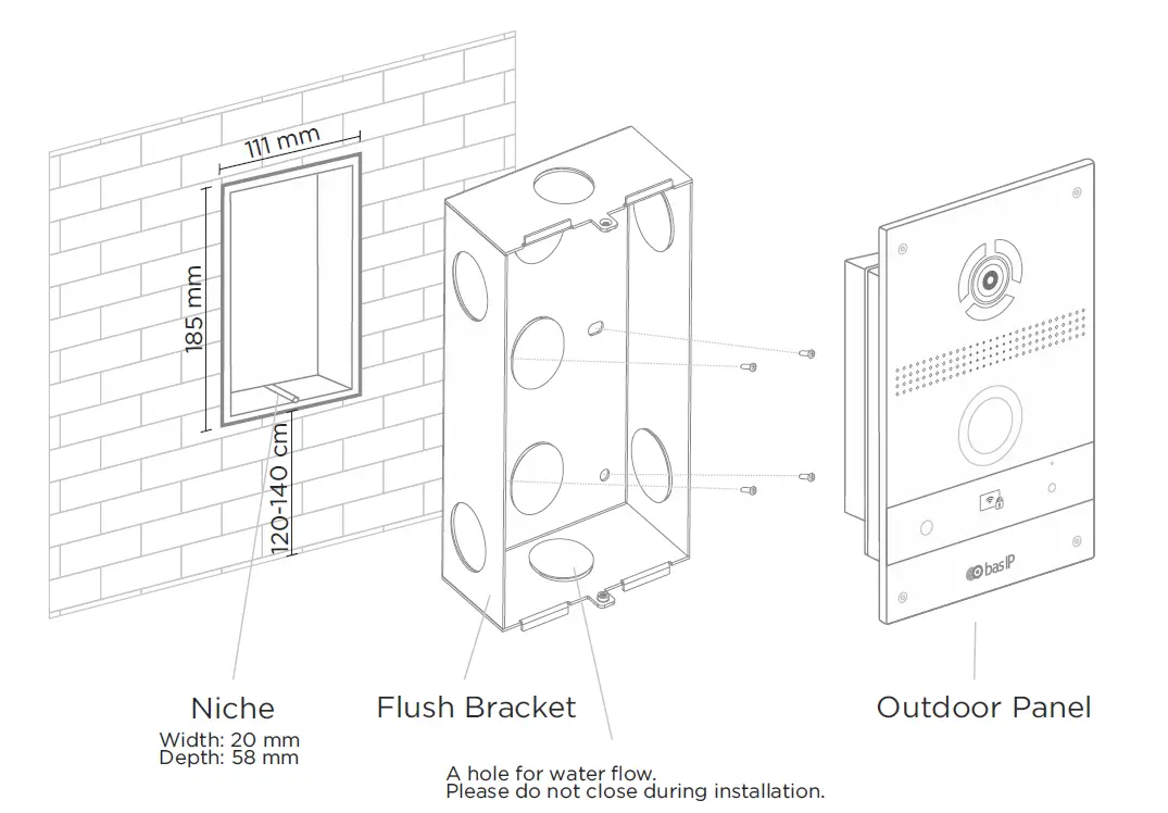 bas-IP AV-08FB Individual Entrance Panel fig 5