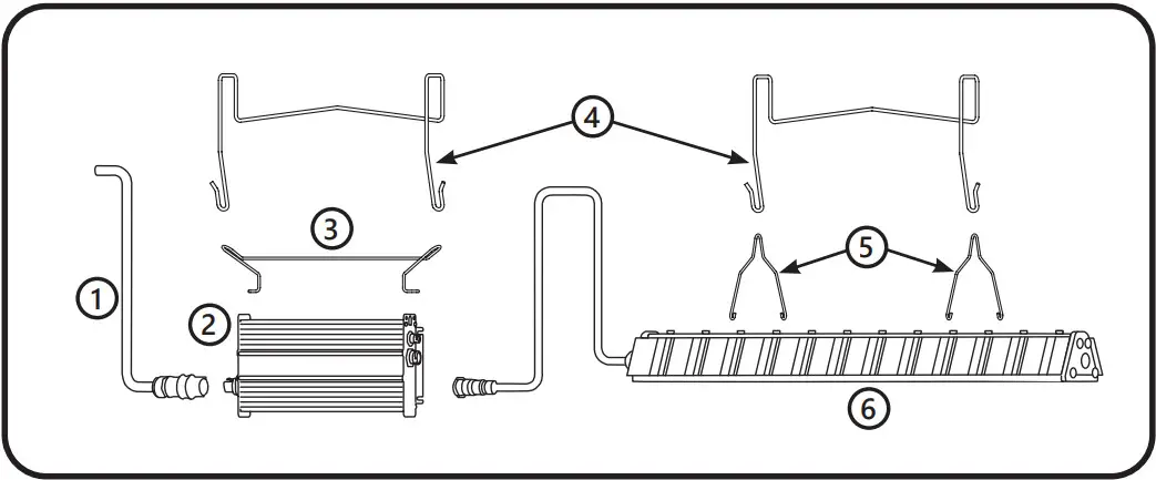 Arize L1000 Element Gen2 Horticulture LED Lighting System - Component Parts