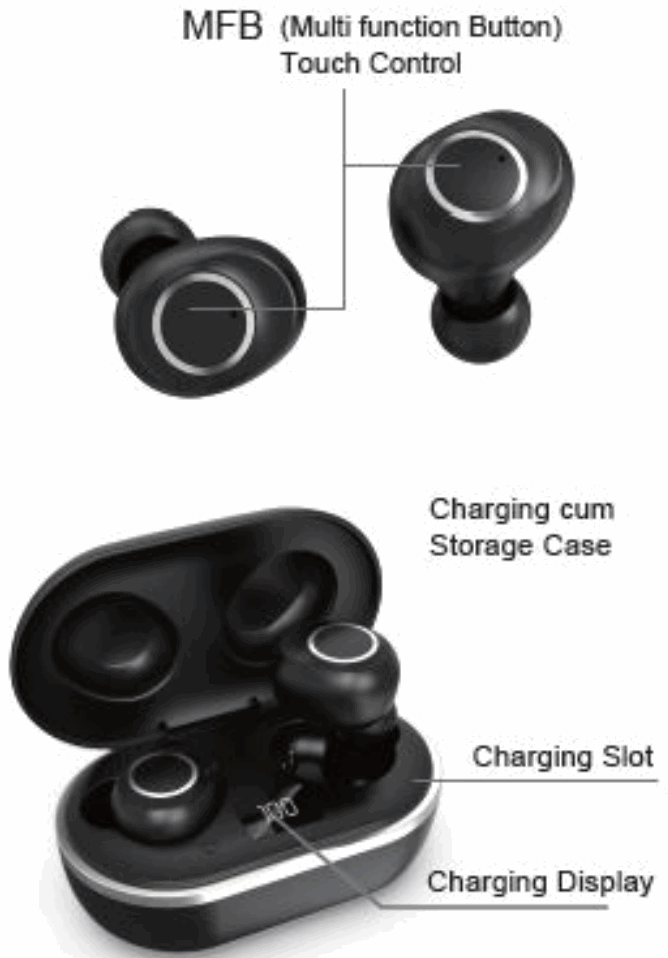 pTron Bassbuds Jets True Wireless Stereo Earbuds - FIG 1