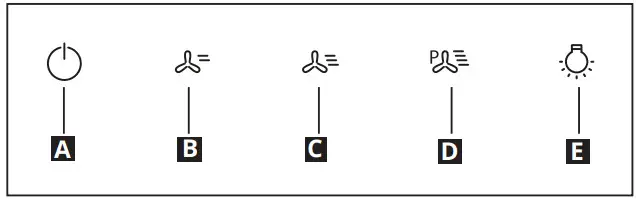 IKEA 30383144 KULINARISK 90cm Wall Mounted Extractor Hood - Control panel