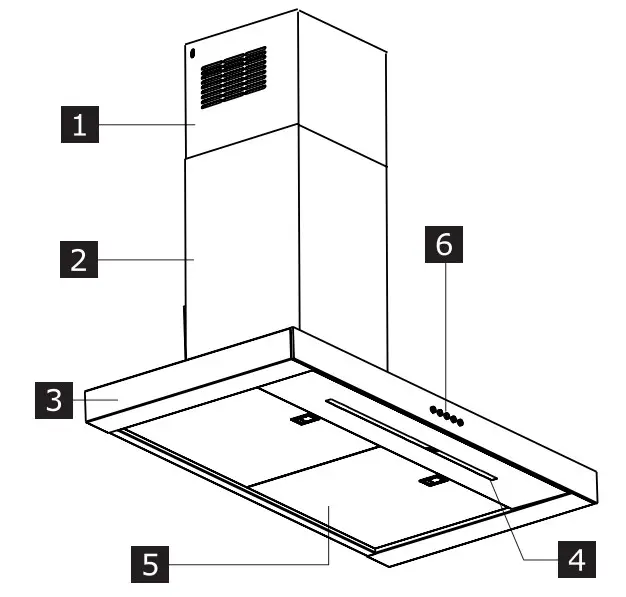 IKEA 30383144 KULINARISK 90cm Wall Mounted Extractor Hood - description