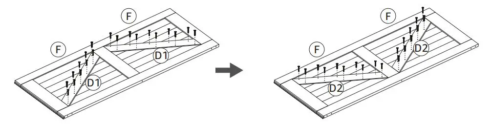Smart Standard 36 x 84 K-Barn Door Installation - Install the diagonal overlays