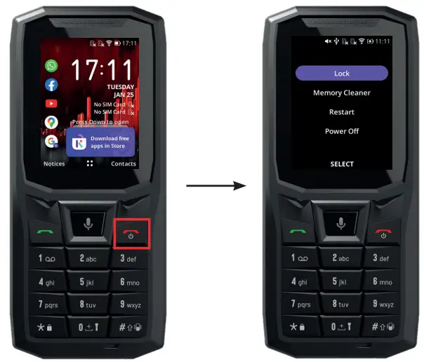 CROSSCALL CORE S4 Mobile Phone - Call keys 1