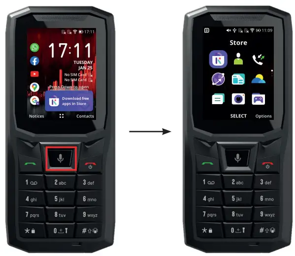 CROSSCALL CORE S4 Mobile Phone - Central key