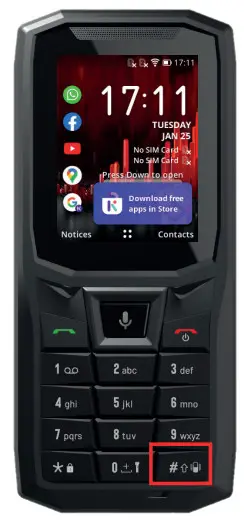 CROSSCALL CORE S4 Mobile Phone -Vibrate ring mode