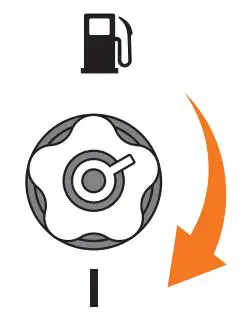 CHAMPION 201153 2500W Portable Inverter Generator User Guide - Turn the fuel cap vent lever