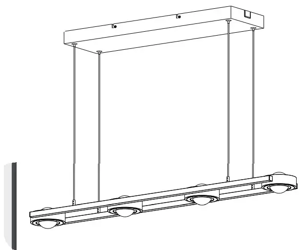 Q TIMBER Smart Light Bar Pendant Fixtures - FIG 1