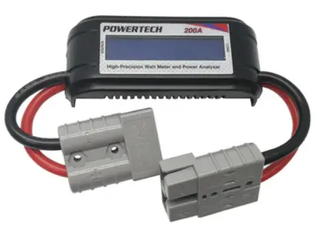 POWERTECH MS-6192 200A DC Power Meter with Anderson Connectors