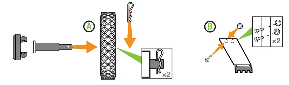 CHAMPION 201094 5500 Watt Generator - Attach wheel kit