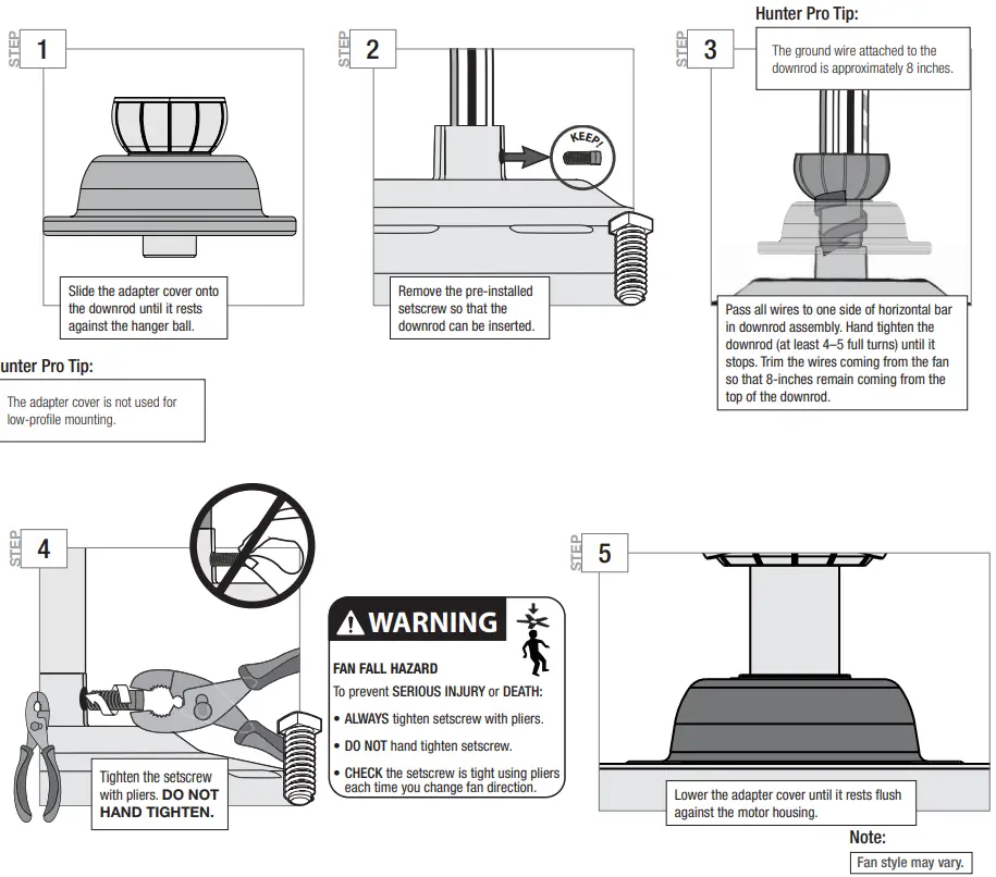 Installing the Downrod