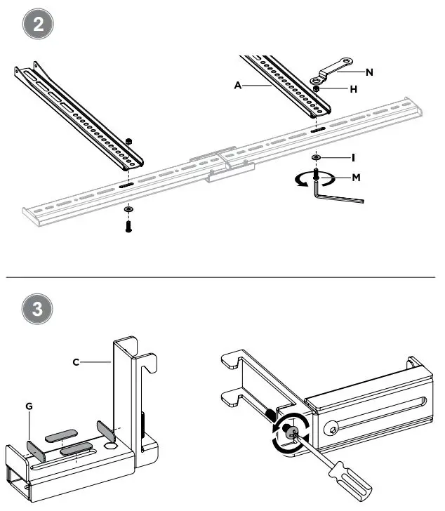 manhattan 461849 Universal Soundbar Mount Instructions - How to use