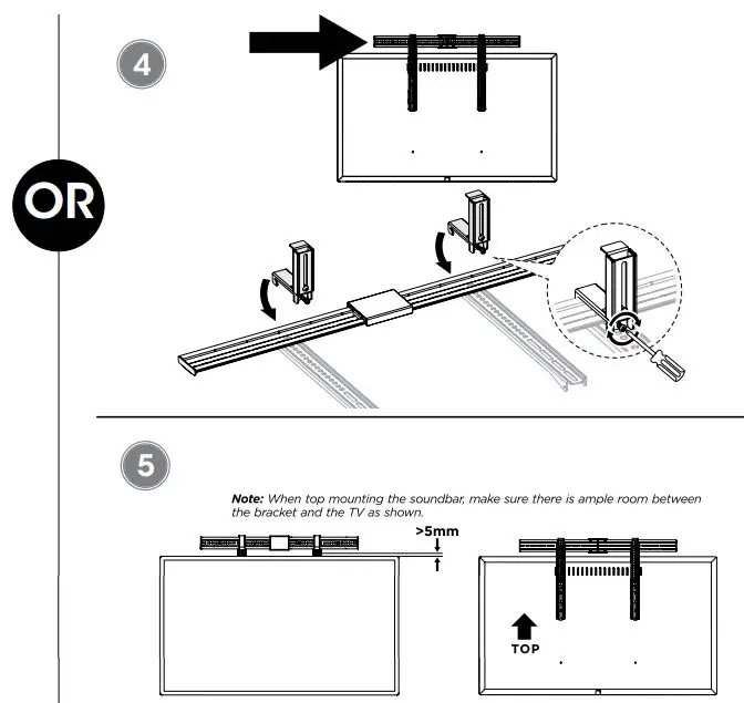 manhattan 461849 Universal Soundbar Mount Instructions - How to use