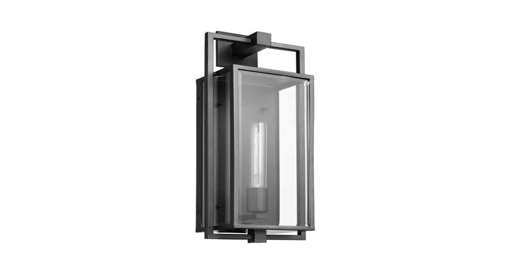 Novo 60-7543 Satco Exhibit 1 Light 14 Inch Matte Black Outdoor Wall Sconce Instruction Manual
